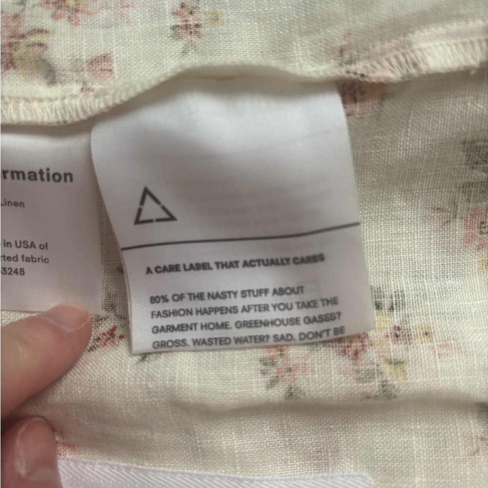 Reformation Cream Floral linen Dress size 0 - Picture 4 of 8